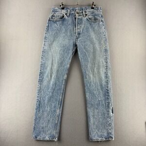 Vintage Levis Jeans Mens 34x32 (Fits 32x31) 80s Acid Wash 501 Made in USA